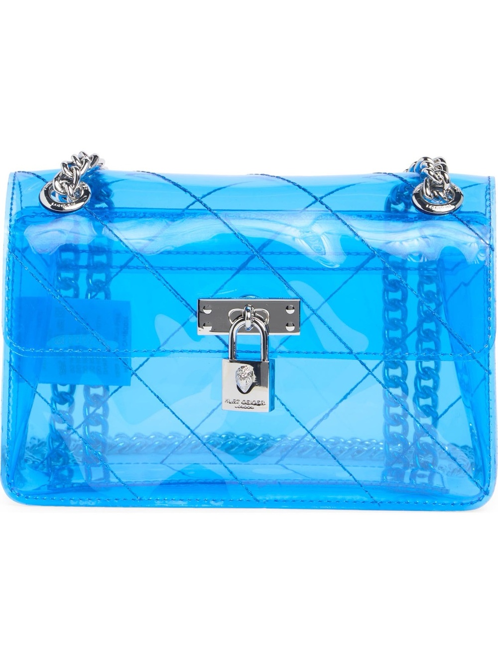 NWT Kurt Geiger Mini Brixton Blue Jelly Clear Vinyl Crossbody Bag